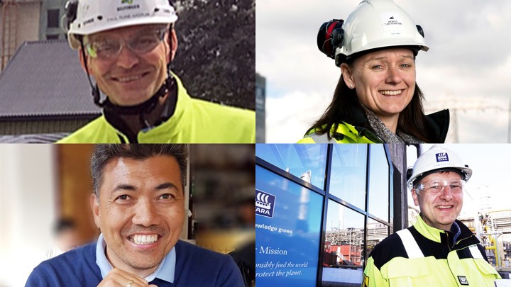 bilde av fire forskjellige portretter satt sammen