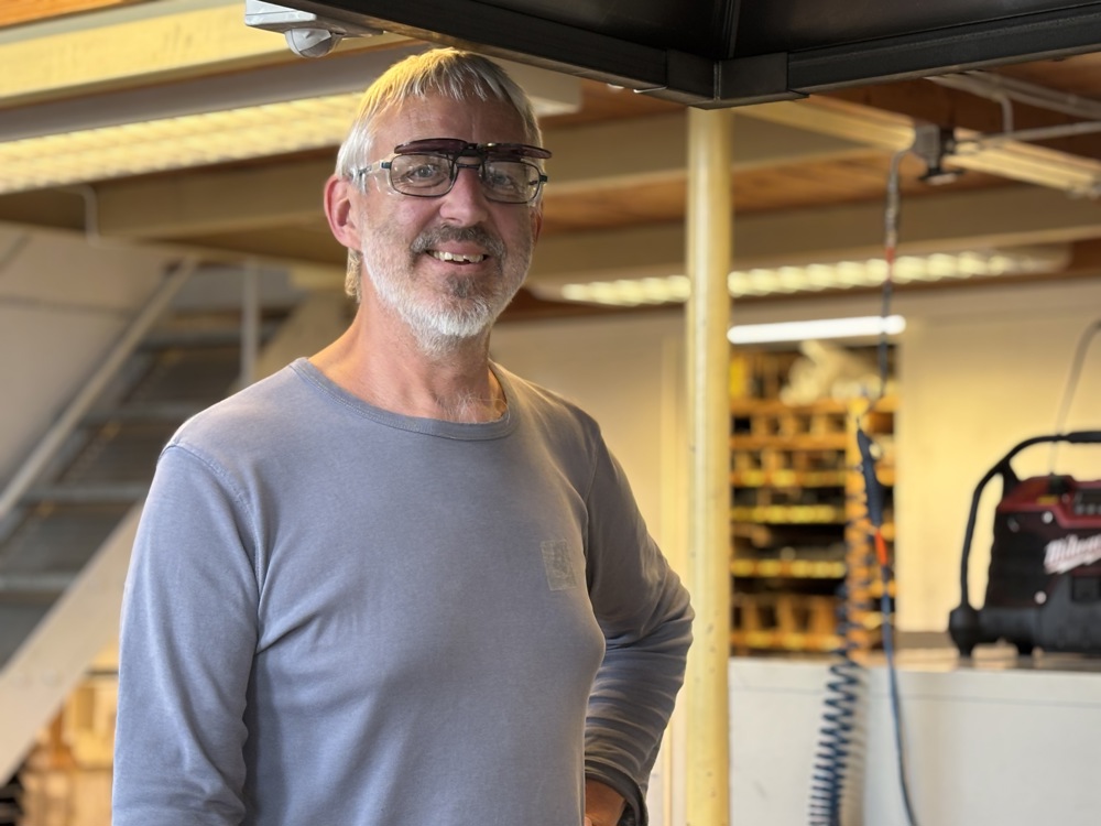 portrait of man in workshop