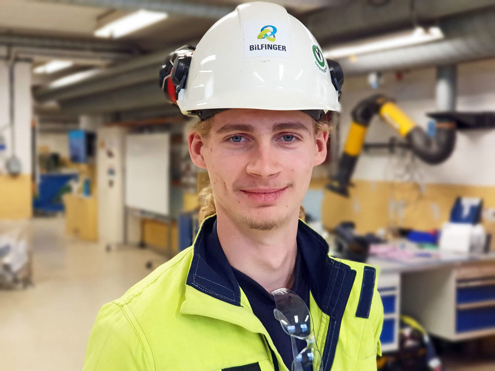 young apprentice in workshop